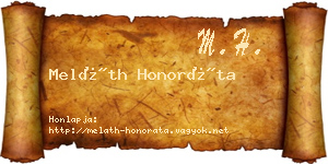 Meláth Honoráta névjegykártya